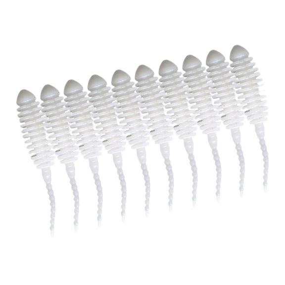 BIBABLYKE 10pcs Fishing Lure Tiny Worm Baits 35mm 0.25g Mini Needle Tail Soft Baits Simulation Lures Silicone Artificial Baits