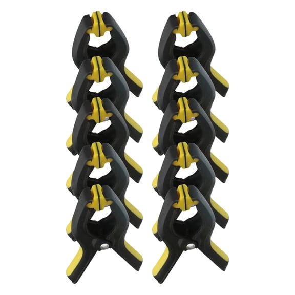 BIBABLYKE 10pcs Professional Sturdy Plastic Spring Clamp for Craft Supplies and Backdrops Photography Home Improvement Tool
