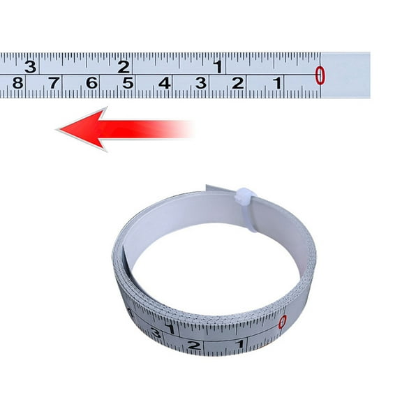 BIBABLYKE 1m/2m Measuring Tape Workbench Ruler Self-Adhesive Tape Measure Inch & Metric Double Scale Miter Saw Track Tape Measure