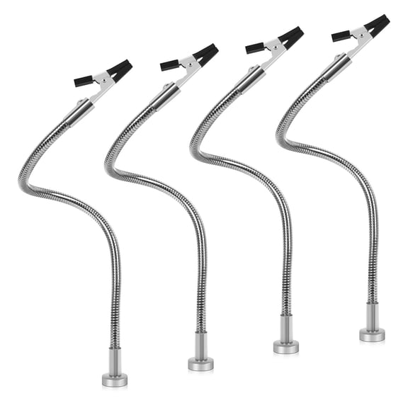 BIBABLYKE 2/4Pcs Magnetic Electronic Circuit Board Clamps Third Hand Soldering Tool PCB Holder Flexible Metal Arms Helping Hands