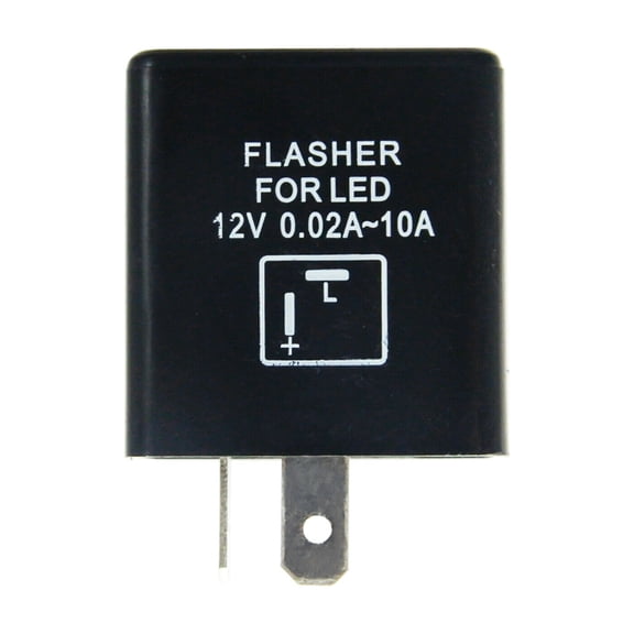 BIBABLYKE 2 Pin Electronic LED Flasher Relays for Motorbike LED Turn Signal Bulbs Hyper Flash Adjustable LED Flasher Relays