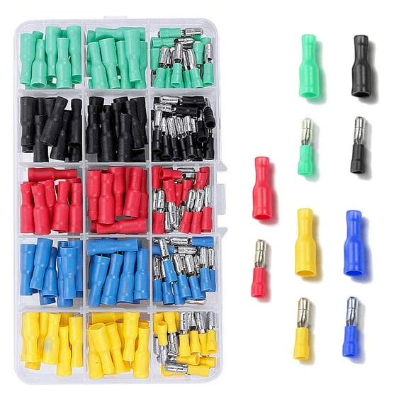 BIBABLYKE 200pcs Assorted Wire Terminals Set Electrical Connectors set ...