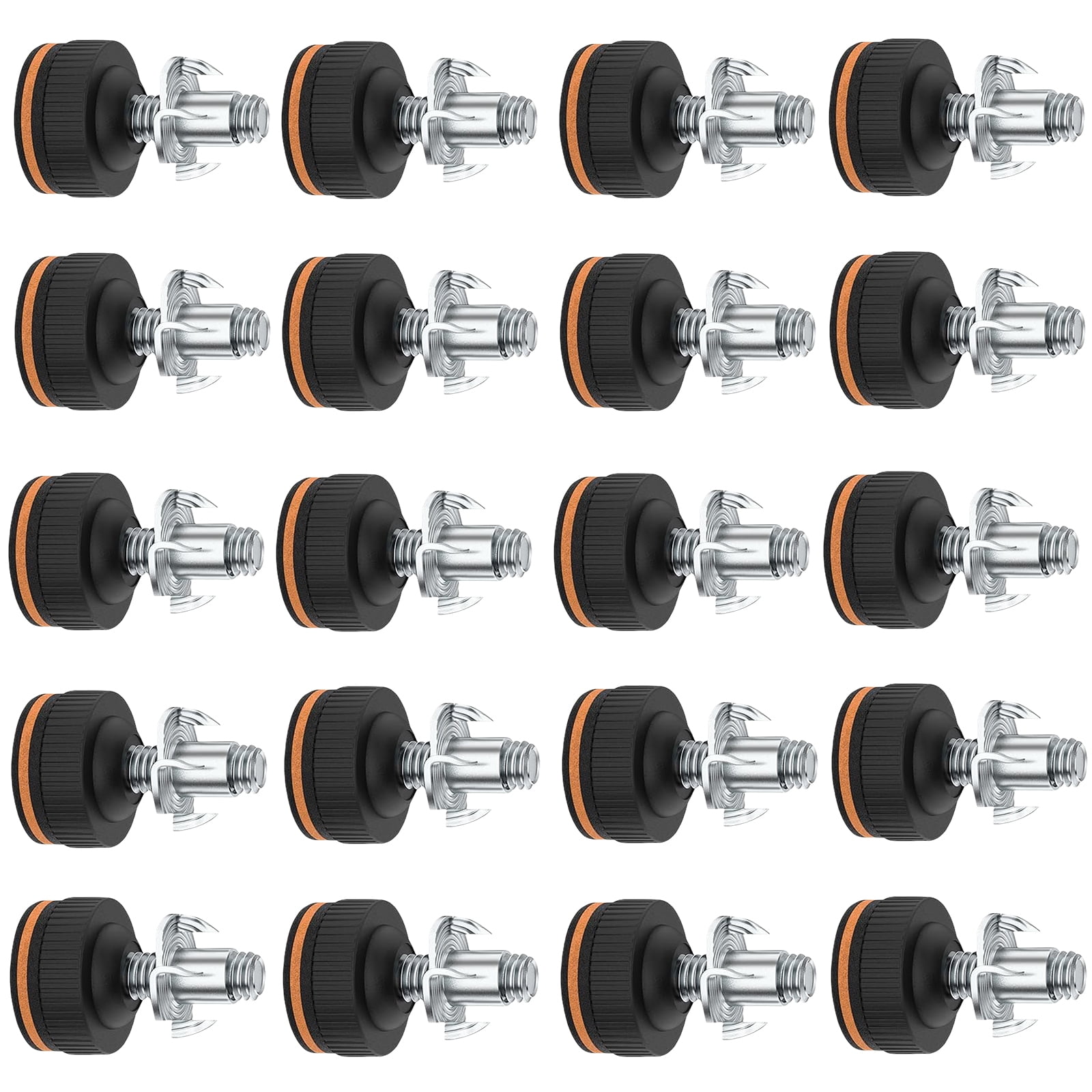 BIBABLYKE 20pcs Furniture Levelers with Rubber pad Adjustable 3/8