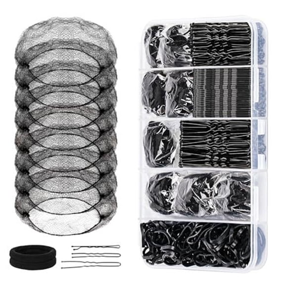 BIBABLYKE 260Pieces Dance Hair Accessories Kit Includes U Shaped Pins Hairpins Styling Tool for Ballet Bun and Competitions