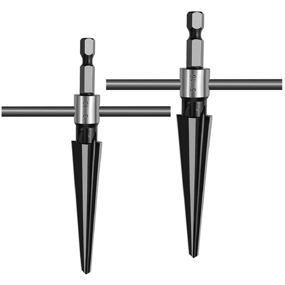 BIBABLYKE 2Pcs T Handle Tapered Reamer Set 5-16mm 3-13mm Bridge Pin Hole Handle Tapered Reamers 6 Fluted Chamfer Drilling Tool