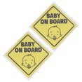 thumbnail image 1 of BIBABLYKE 2pcs Baby on Boards Car Stickers Reflective Night Visibility Vehicle Sticker Waterproof Vehicle Decal for Child Safety, 1 of 7