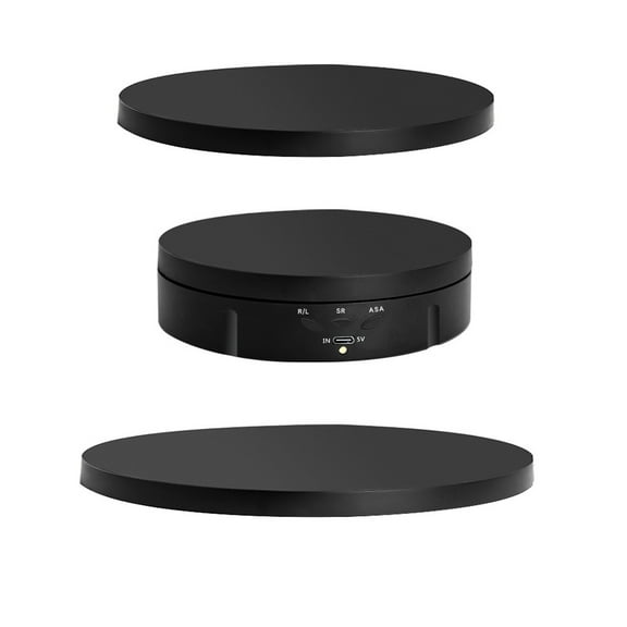 BIBABLYKE 3 in 1 Electric Turntable 360 Rotating Display Photography Turntable Automatic Rotating Display Stand Easily to Use
