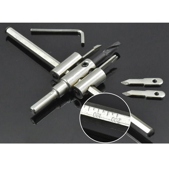 BIBABLYKE 30-120/200/300mm Adjustable Circle Hole Cutter Wood Drywall Wireless Drill Bit Saw Round Cutting Blade Aircraft TypeTool