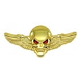 thumbnail image 1 of BIBABLYKE 3D Skeleton Skull Wing Emblems Metal Badge Car Badge Sticker Car Grill Body Trunk Badge Sticker Decal, 1 of 8