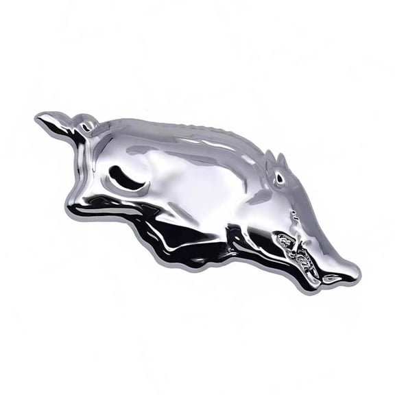 BIBABLYKE 3D Wild Pig Boar Metal Emblems Badge Car Decal Sticker Suitable for Side and Rear Trunk Decoration