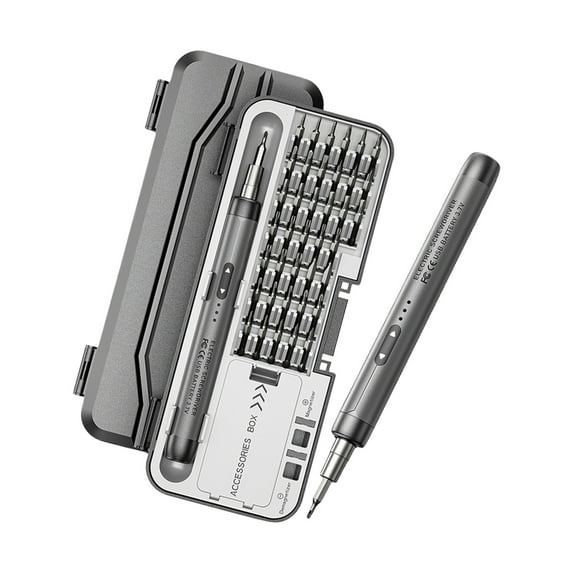 BIBABLYKE 46 in 1 Rechargeable Cordless Electric Screwdriver Set Precise Power Tool Mini Drill for Mobile Phone Computer Repair