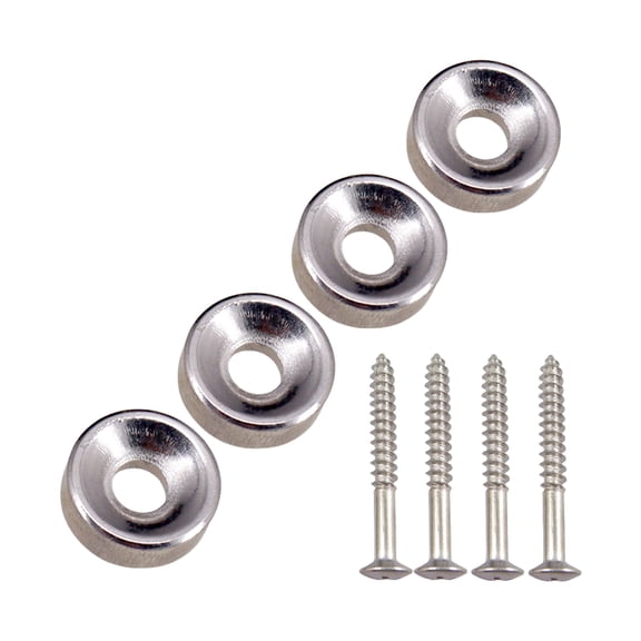 BIBABLYKE 4Pcs Guitar Neck Joint Ferrules Bushing with Screws Electric Guitar Neck Joint Mounting Ferrules for Electric Guitar