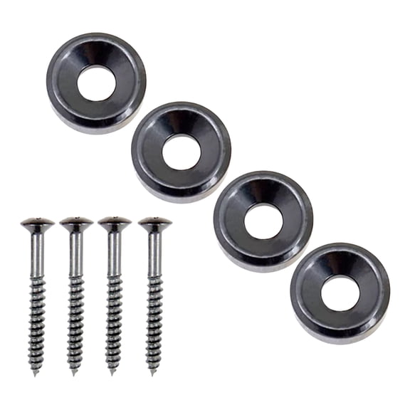 BIBABLYKE 4Pcs Guitar Neck Joint Ferrules Bushing with Screws Electric Guitar Neck Joint Mounting Ferrules for Electric Guitar
