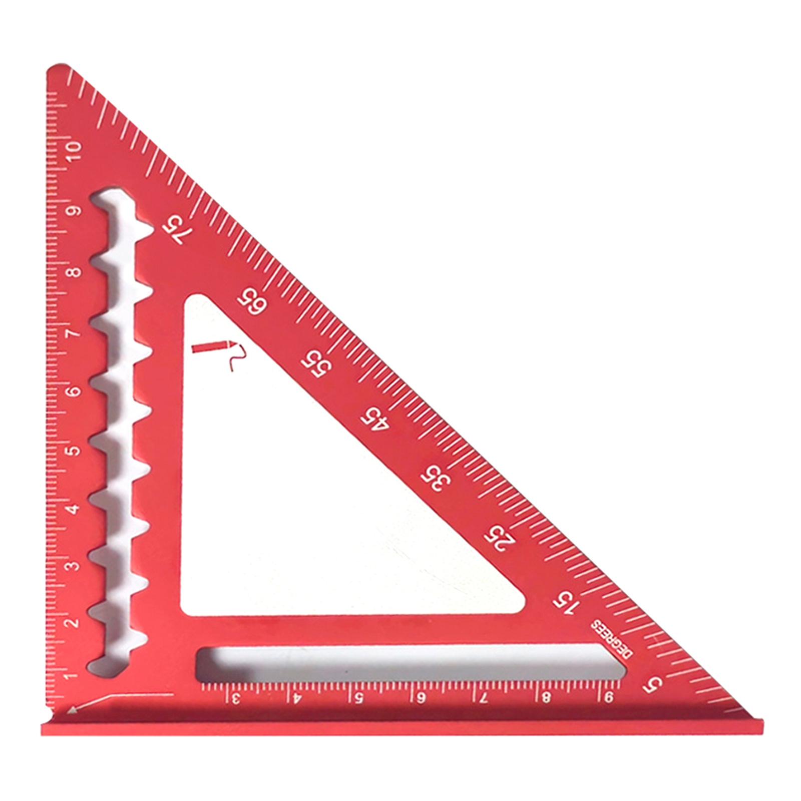4 Inch Ruler Strip BIBABLYKE 4inch Triangle Ruler Measurement Tool Aluminium Carpenter ...