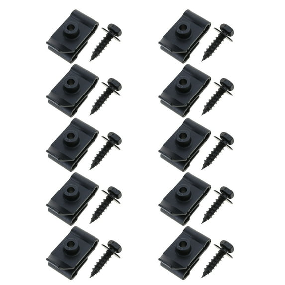 10pcs Fender Liner Clips Retainer Fastener Screws Bumper For