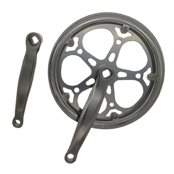 BIBABLYKE 52T Bicycles Crankset, 170MM Bike Crankset, Double Chain Wheel Replacement Chain Guard for Mountain Bike, Folding Bike