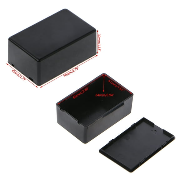 BIBABLYKE 5Pcs New Plastic Electronic Project Box Enclosure Instrument for Case DIY 70x45x