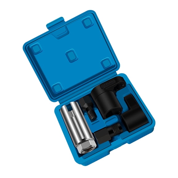 BIBABLYKE 5Pcs Oxygen Sensors Socket Wrench Set Sensors Tool With Thread Chasers, 1/2" And 3/8" Drive 22mm Socket For Auto Repair