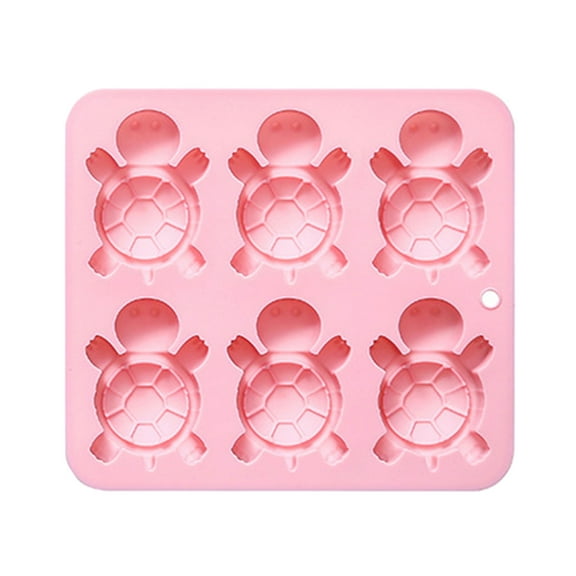 BIBABLYKE 6 Cavity Large Turtles Mousse Cake Mold Food Grade Silicone Chocolate Dessert Baking Mould Family Gathering Bakewares