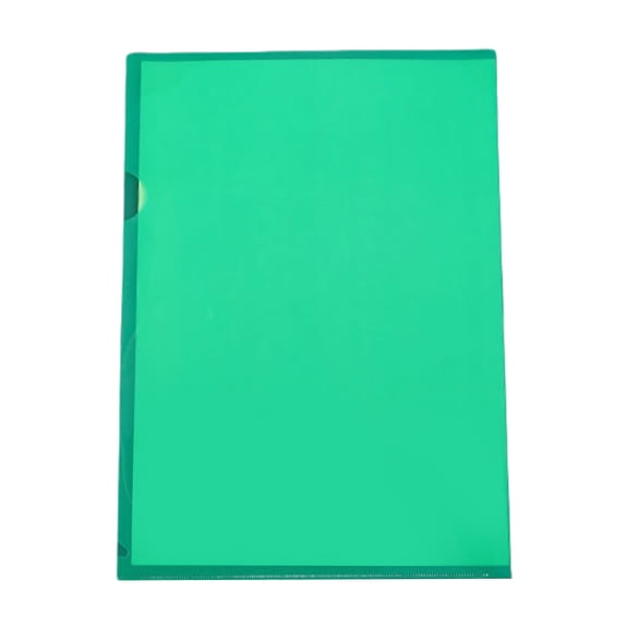 BIBABLYKE 6 Colors A 4 Plastic Folders Side File Pocket Cover L Shaped Folder Presentation Folder School Office Supplies