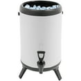 thumbnail image 1 of BIBABLYKE 6L Large Capacity Stainless Steel Milk Teas Bucket Insulated Beverages Dispenser Hot Cold Drink Container with Spigot, 1 of 8