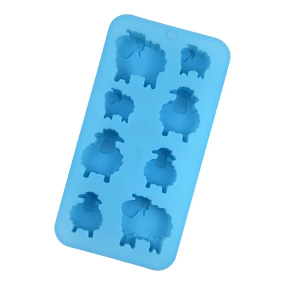 BIBABLYKE 8 Cavity Food Safe Silicone Sheep Molds Silicone Pastry Molds For Baking Chocolate Ice Cubes Pastries Craft DIY Projects