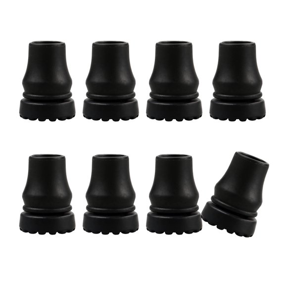 BIBABLYKE 8Pcs Walking Stick Head Protectors Hiking Poles Replacement Tip Trekking Stick End Protectors Walking Stick Pad Buffers
