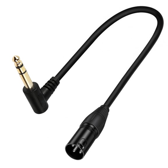 BIBABLYKE 90 6.35 mm 1/4" Male to Female / Male Adapter Cable,Quarter inch TS/TRS to 3 Pin Interconnect Cable