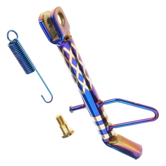 BIBABLYKE ATV Motorbike Universal Adjustable Kickstand Side Stand Holder Parking Rack Support Foot Scooter E-Bike Sidestand Holder