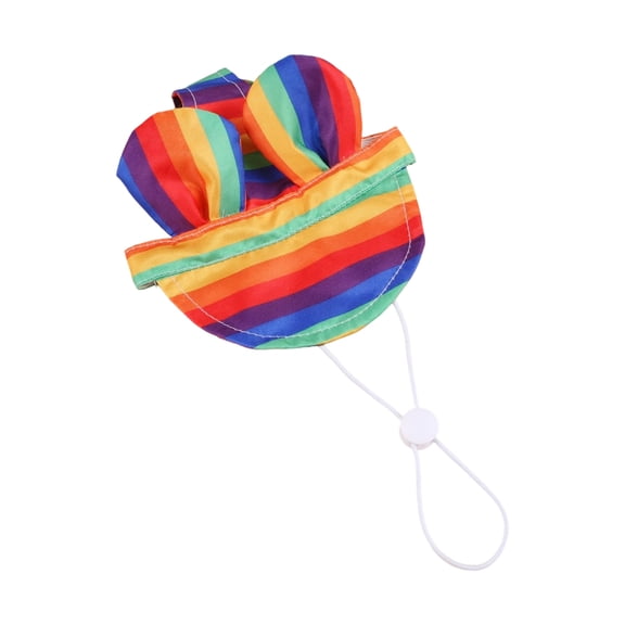 BIBABLYKE Adjustment Summer Pet Hat Protective Lightweighted Polyester Kitten Dog Sun Hat With Ear Holes Dog Sunscreen