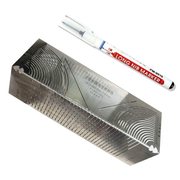 BIBABLYKE Angles & Arcs Marking Tool Adjustable Linear Arcs Two-Purpose Scriber Metal Marking Tool for Metalworking Engineering