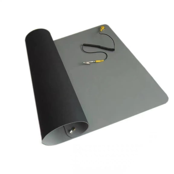 BIBABLYKE Antistatic Safety Mat with Grounding Wire and ESD Wriststrap Suitable for Computer, Mobile Repair, Sensitive Electronics