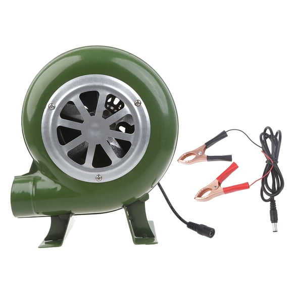 BIBABLYKE Barbecue Fan BBQ Blower 40/60/80W Mini Blacksmith Air Blower with Duct Iron Gear Portable Electric Blower for Camping