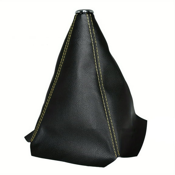 BIBABLYKE Car Shifter Boot Cover PU Leather Universal for Automatic/Manual Transmission Gear Shifter Knob Shifter Lever Boot