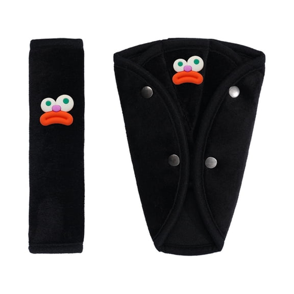 BIBABLYKE Children Safety Belt Covers Shoulder Pads Prevent Neck Strangulation with Soft Plush Materials for Comfortable Car Rides