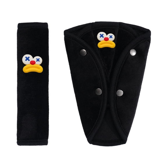 BIBABLYKE Children Safety Belt Covers Shoulder Pads Prevent Neck Strangulation with Soft Plush Materials for Comfortable Car Rides