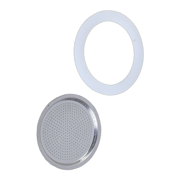 BIBABLYKE Coffee Machine Replacement Parts Stainless Steel Filter and Flexible Silicones Gasket Seal Espresso Maker Accessories