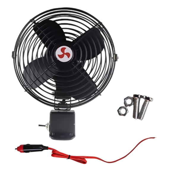 BIBABLYKE Cooling Fan for Trucks Boats Buses Vehicle Ventilation System,Low Noise 6 Inch 12V 24V Heavy Duty Metal Cooling Fan Quiet Operation