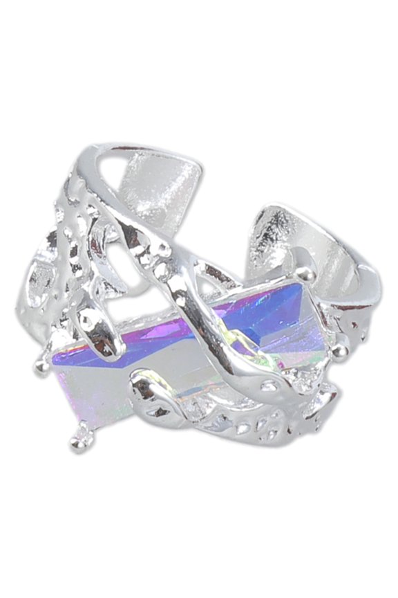 Elegant Open Ended Ring Featuring Lava Inspired Design and Gemstones Finger Rings Jewelry for Fashion Forward Women