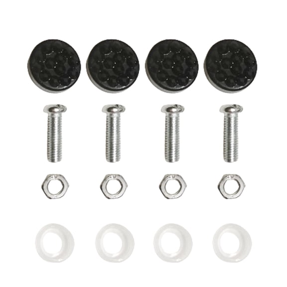 BIBABLYKE Elegant Vehicle Motorcycle Bling Car Plate Frame Hardware License Plate Frame Fasteners Decorative Fixing Screw Caps Set