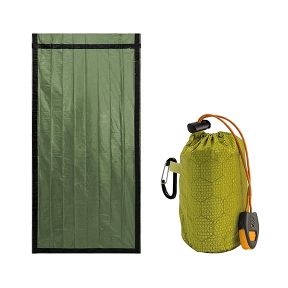 BIBABLYKE Emergency Bivvy Bag Aluminum Film Survival Sleepings Bag Warm Tube Tent Survival Bivvy Bag, Watertight Emergency Blanket
