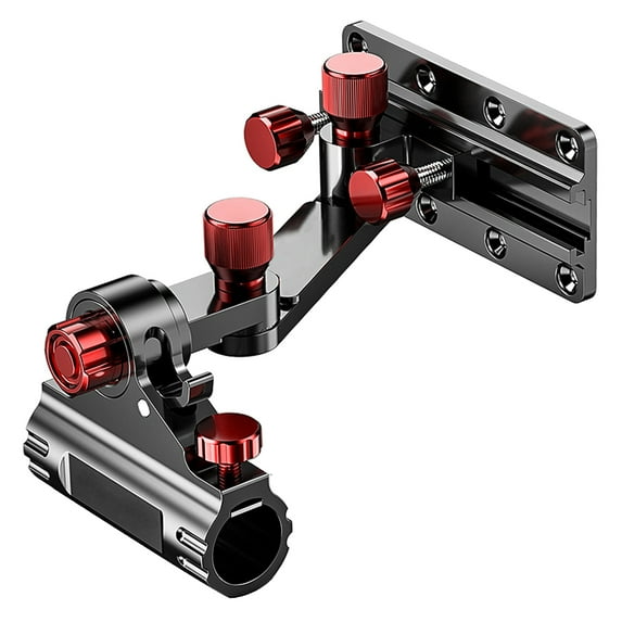 BIBABLYKE Fishing Box Corner Turret Frame, Aluminum Alloy Universal Rotations Large Object Front Turret Support Fishing Accessory