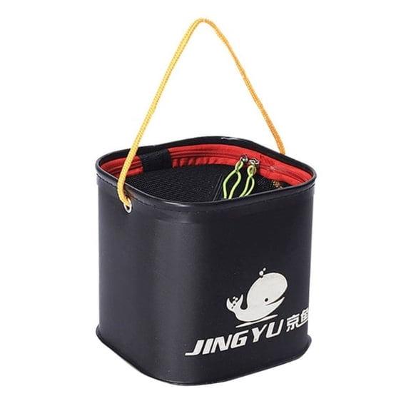 BIBABLYKE Fishing Bucket Folding Collapsible Bucket Multi-function Fish Live Bait-Container Fishing Accessories for Fishing Hiking
