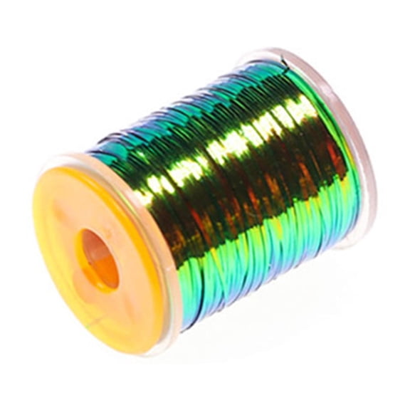 BIBABLYKE Fly Tying Flat Peacocks Tinsel Spool Flat Metallic Fly Tying Tinsel Saltwater Flash Fly Tying Materials Easy to Use
