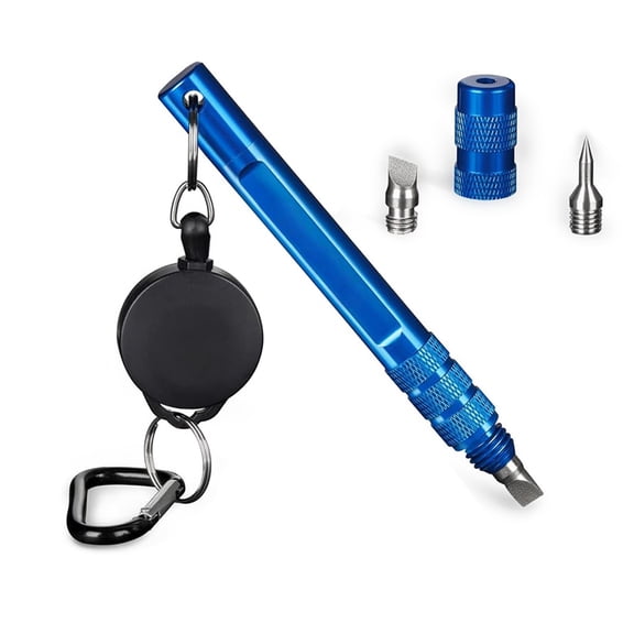 BIBABLYKE Golf Club Groove Sharpener Groove Sharpener Regrooving Tool Cleaner for Wedges Irons Golf Balls,Aluminum Alloy Shaft Golf Club Cleaner with 3 Replaceable Head