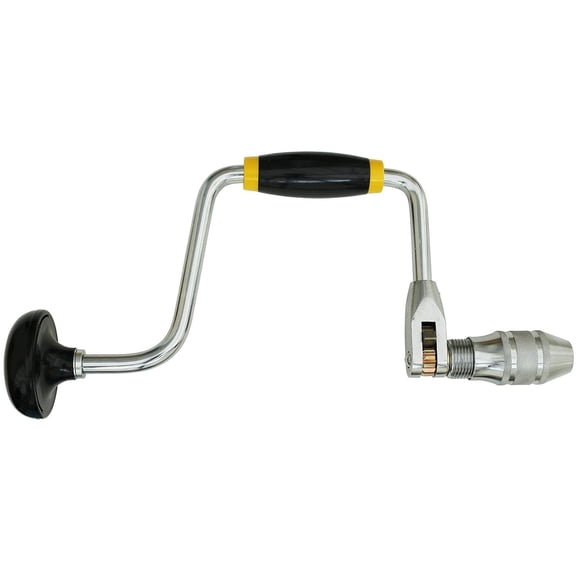 BIBABLYKE Hand Crank Drill with Comfortable Nonslip Handle Easy To Use Hand Punch Portable Tool for Wood Metal & Fiberglass