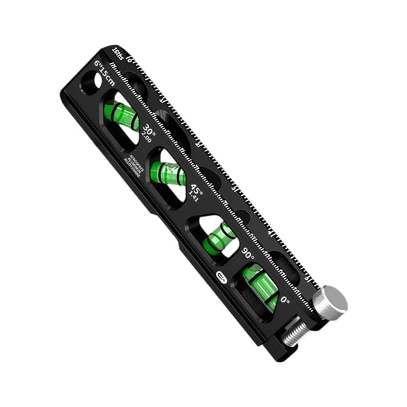 BIBABLYKE High Accuracy Magnetic Spirit Level 2.5inch/6inch/9inch Aluminum Alloy Construction Tool 4 Vials Double Scale V Grooved