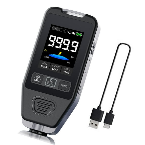 BIBABLYKE High Precisions Automotive Paint Thickness Gauges Easy Carry Paint Thickness Tester for Accurate Coating Measurements