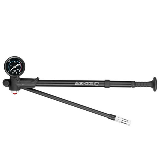 BIBABLYKE High Pressure Shock Pumps for Road Mountain Bike 300PSI Air Pumps with Gauge for Front Fork Rear Suspension Small Pumps