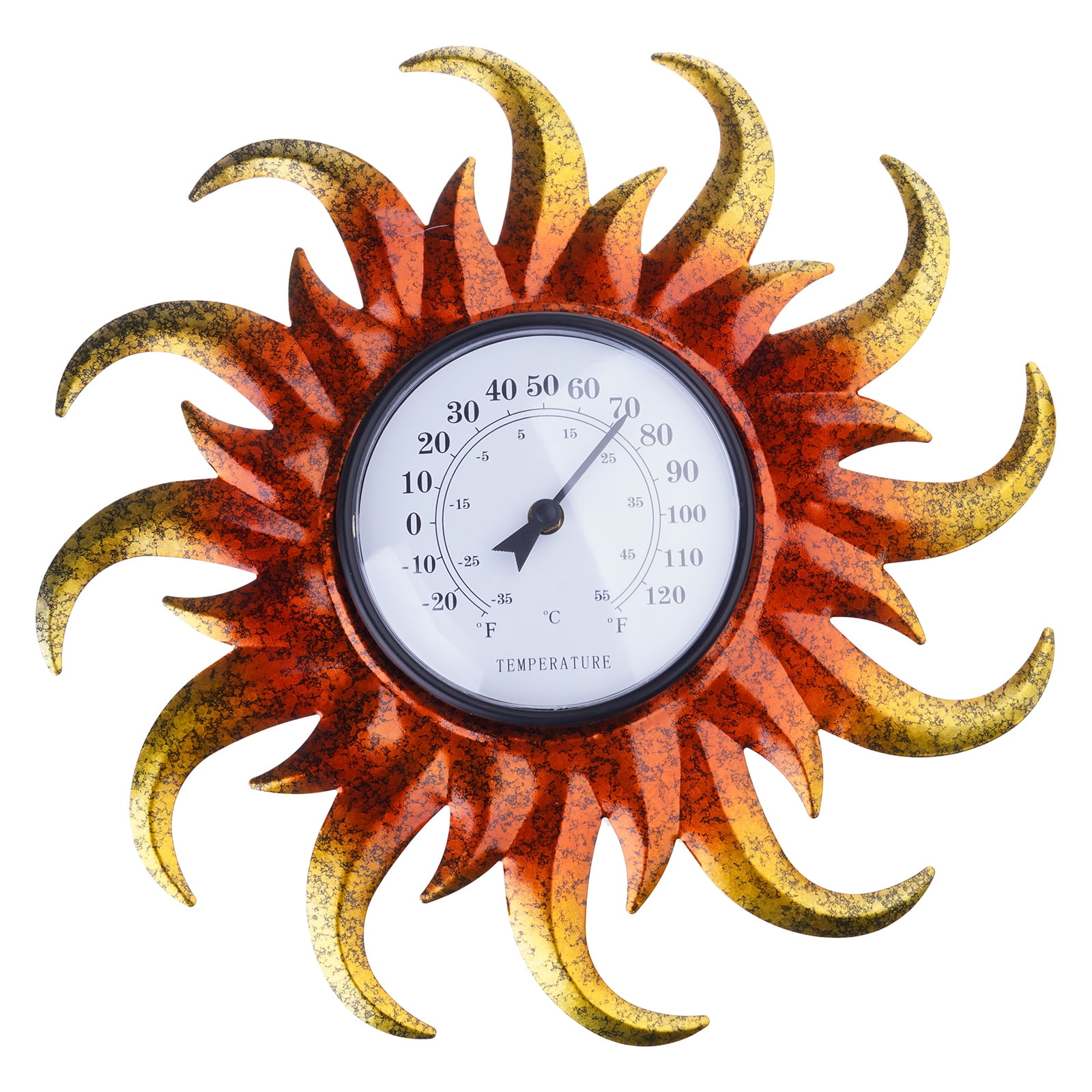 BIBABLYKE Indoor Outdoor Wall Decorative Temperature MesureMeter for Home Garden
